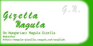 gizella magula business card